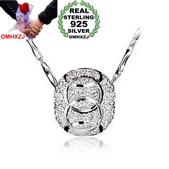 OMHXZJ Wholesale round woman man Grind arenaceous luck beads kpop star 925 sterling silver NO Chain Necklace pendant Charms PE06