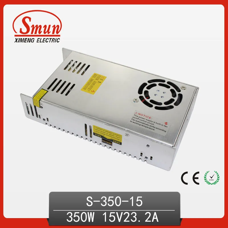 350W 15V 23A Single Output Switching Power Supply 110/220VAC Input Smun AC/DC Power Supply