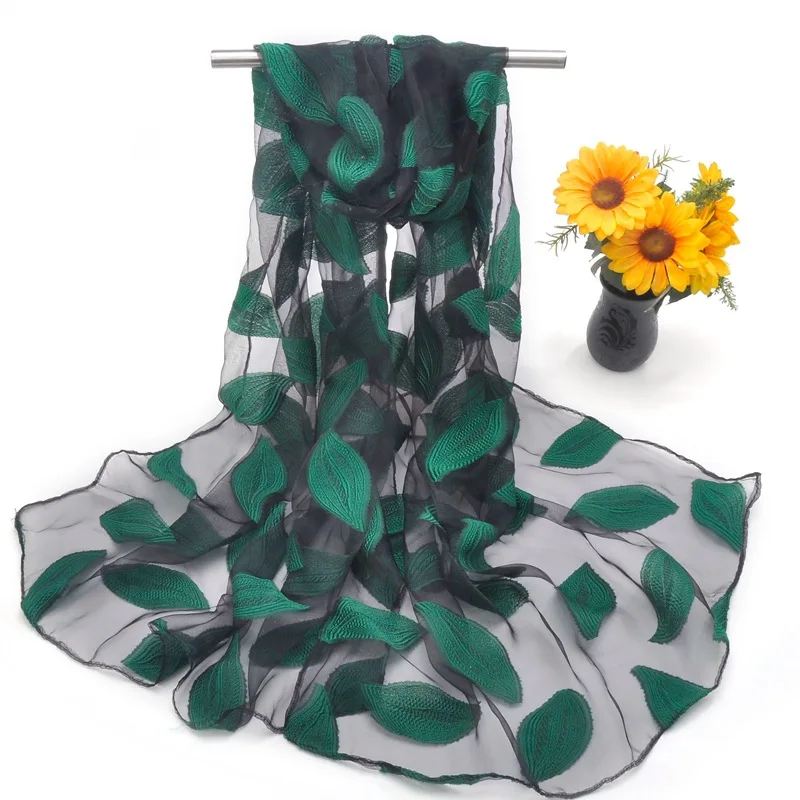 جديد المرأة الأورجانزا الأوشحة كل مباراة شالات التطريز الشيفون المعتاد لينة الخمار مسلم الحجاب Bufandas واقية من الشمس وشاح