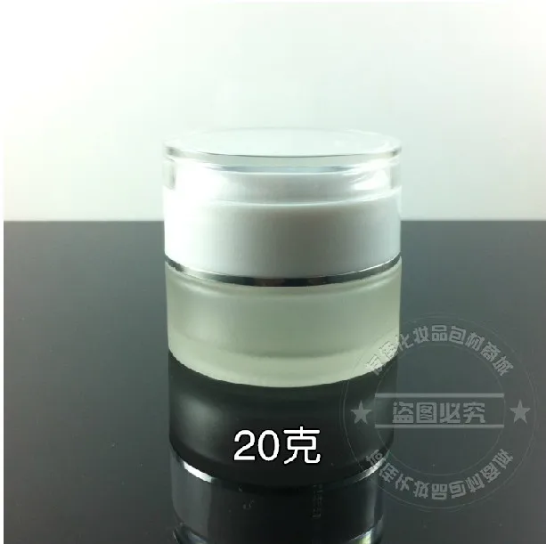 

50pieces 20g glass frosted cream jar, 20g glass cosmetic jar empty , 20 ml frost glass jar or cream glass packaging wholesale