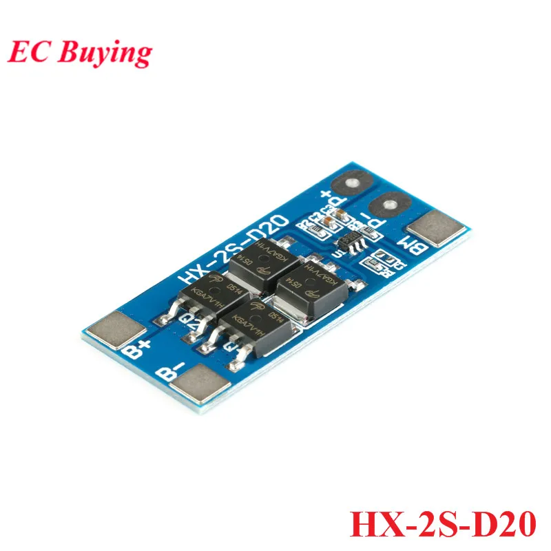 2S 7.4V 8.4V 20A 18650 Lithium Lipo Cell Battery Charger Board Li-ion Battery Charging PCB BMS Protection Module with Balanced