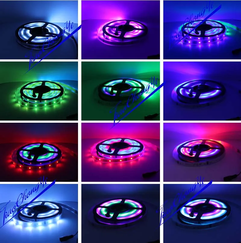 30M 5050 RGB Dream Color 6803 LED Strip white PCB IP67 Waterproof + 6803 RF Remote Controll +Power adapter