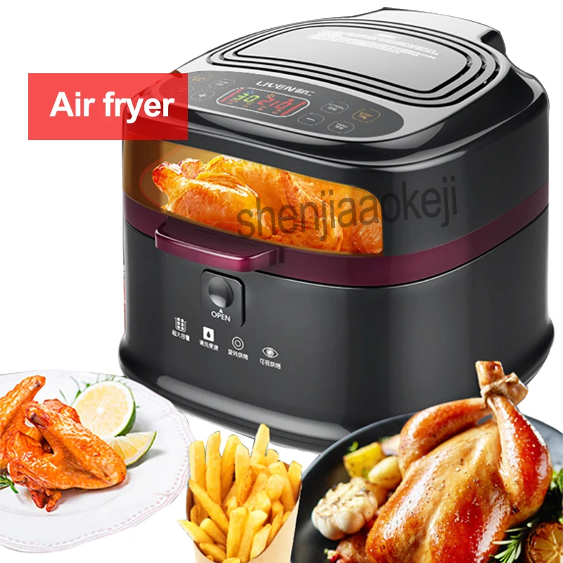 EW Household Intelligent Air Fryer 8L large capacity Non-oil Fries/ chicken /shrimp ect. ultifunction electric Oven 220v 1200W