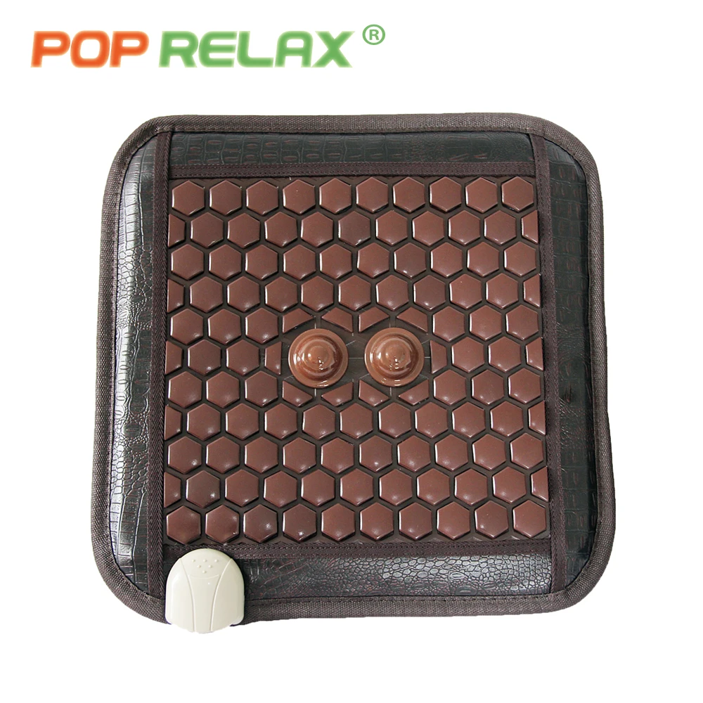 POP RELAX tourmaline germanium seat mattress ion thermotherapy health care stone heated massage mat tourmaline sitting mattress