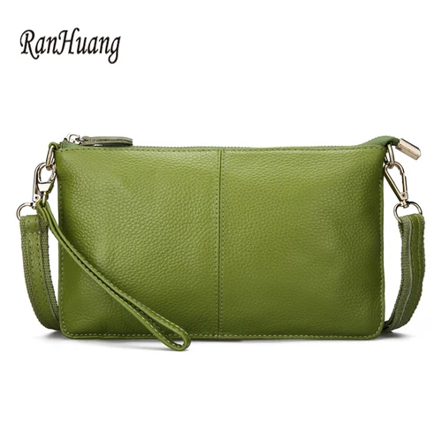 Imagen 1 del producto RanHuang, bolsos de mano de cuero genuino para el día para mujer, bolsos de hombro de Color caramelo, bolsos cruzados a la moda para mujer, bolsos de mano pequeños