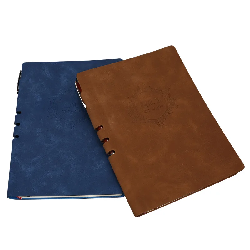 1pcs A5 Leather Notebook 112 Sheets Upscale Business Office Gift Notepad Practical Daily Memos Office School Notebook