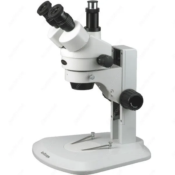 Track Stand Widefield Microscope--AmScope Supplies 7X-45X Track Stand Super Widefield Stereo Zoom Trinocular Microscope