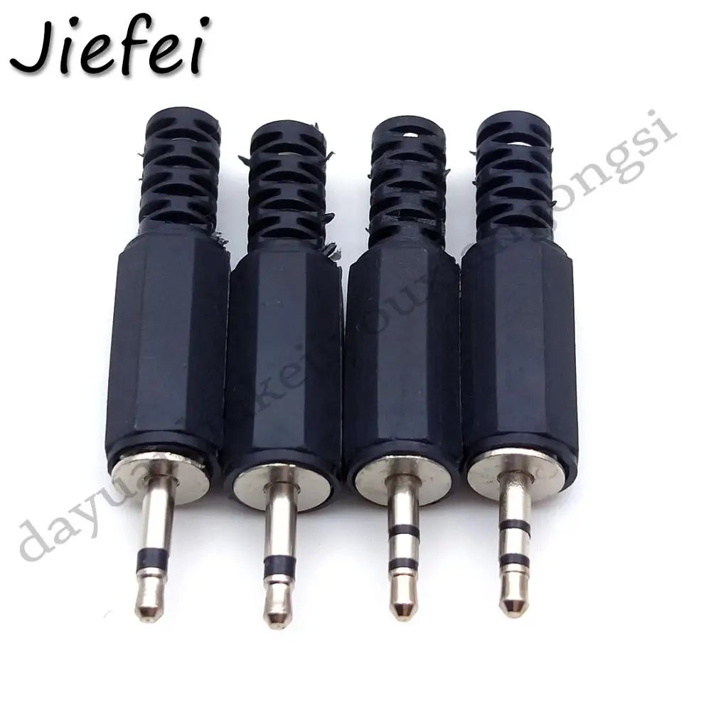 ステレオオーディオコネクタ,100個,2.5mm,2 3モノポール,はんだコネクタ,DIYプラスチックカバーハンドル