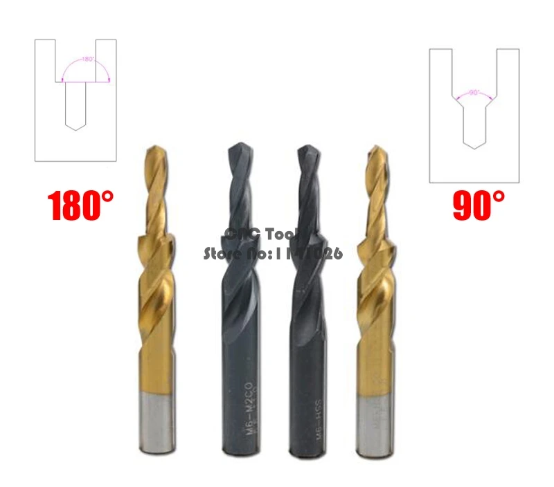 新 1 個 90 度 * M3 M4 M5 M6 M8 M10 M12 コバルト HSS M35/HSS はしごドリルツイストドリル counterbore ドリル、面取りドリル