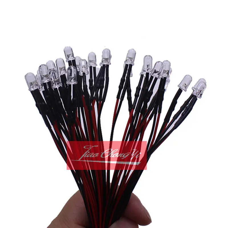 F5mm DC 9-12V Rot/blau/grün/weiß/gelb warme weiße farbe PreWired Auto boot LED Pre Wired 5MM Wasser Klar LED Diod 10-100PCS