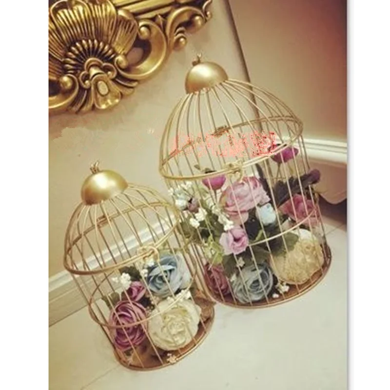 1pcs Continental Iron Birdcage Decorative Window Small Cage Wedding Ornaments Classical Cages for Bird