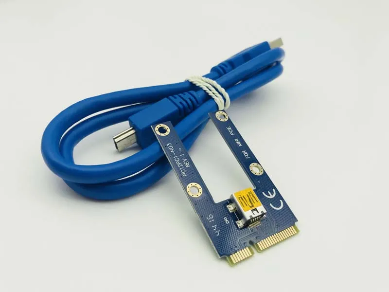 Mini PCI-E to PCIe 60cm USB 3.0 PCI Express 1x to 16x Extender Riser Card Adapter Extension Cable for Bitcoin BTC Miner Mining