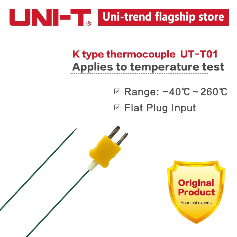 UNI-T UT-T01 K type Thermocouple Test -40-260 degree For UT320