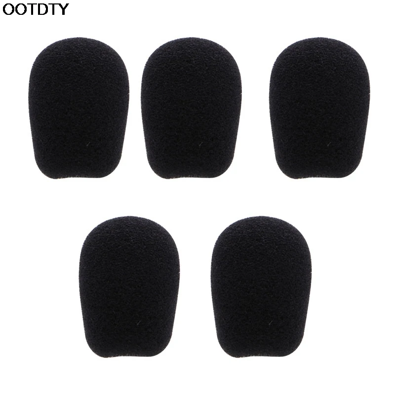 5 шт., черный микрофон Пена для гарнитуры, лобовое стекло чехол для микрофона-L060