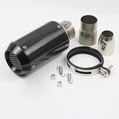 Inlet 60mm Motorcycle Exhaust Muffler Pipe Carbon Fiber GP Exhaust Fit Most Motorcycle GSXR750 CBR10000 z1000 Z800 BN600 SC006