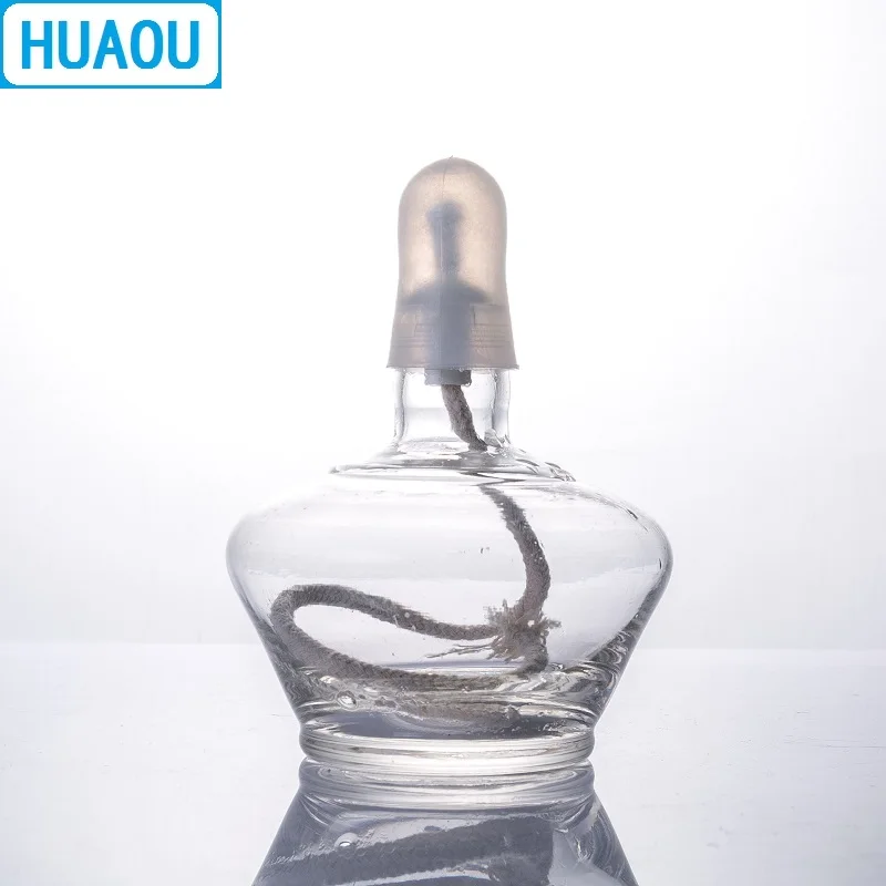 HUAOU 250mL szklana lampa alkoholowa z plastikowa czapka laboratorium chemii