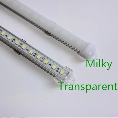 12V 36leds 50cm led rigid strip light 5050 led bar light indoor U Profile PC milky/clear cover Free shipping