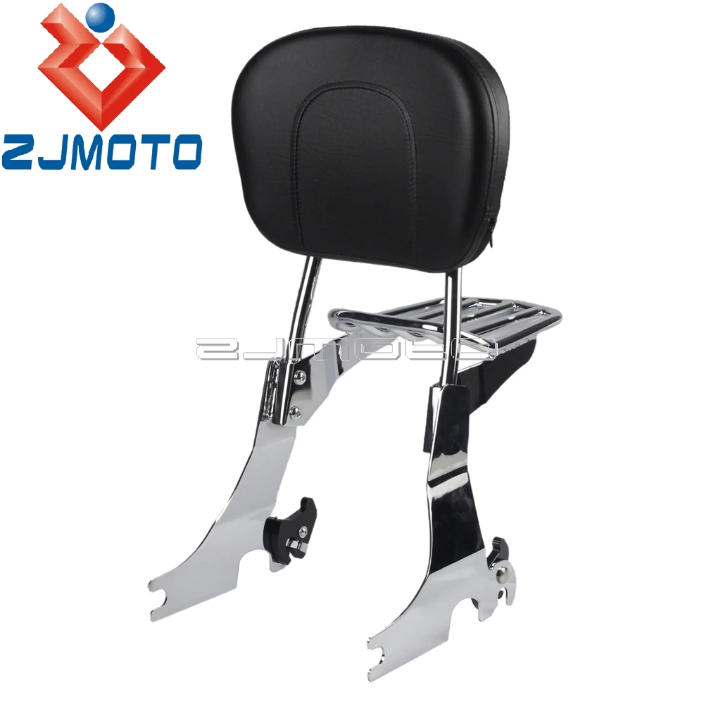 For Harley Sportster Motorcycle Detachable Sissy Bar Backrest Luggage Rack XL XLH 883R 883 Hugger Custom Sport XL1200 1994-2003