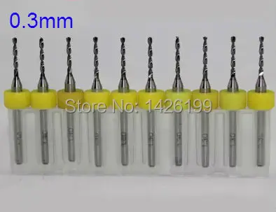 Free shipping 10pcs 0.3 mm PCB mini drill Bit tungsten steel carbide for print circuit board cnc drill Bits Machine