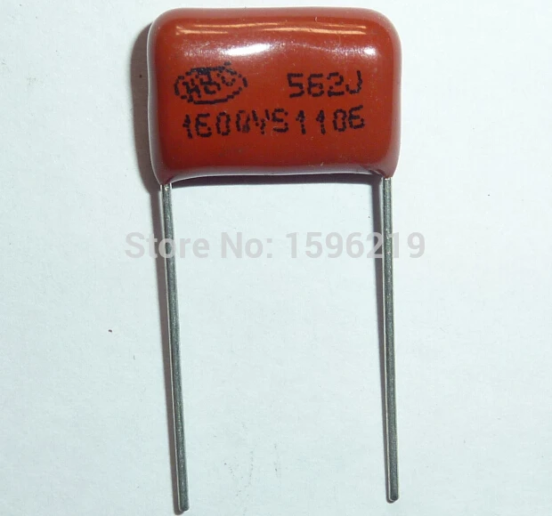 

100pcs CBB capacitor 562 1600V 562J 1.6KV 5600pF 5.6nF P15 CBB81 Metallized Polypropylene Film Capacitor