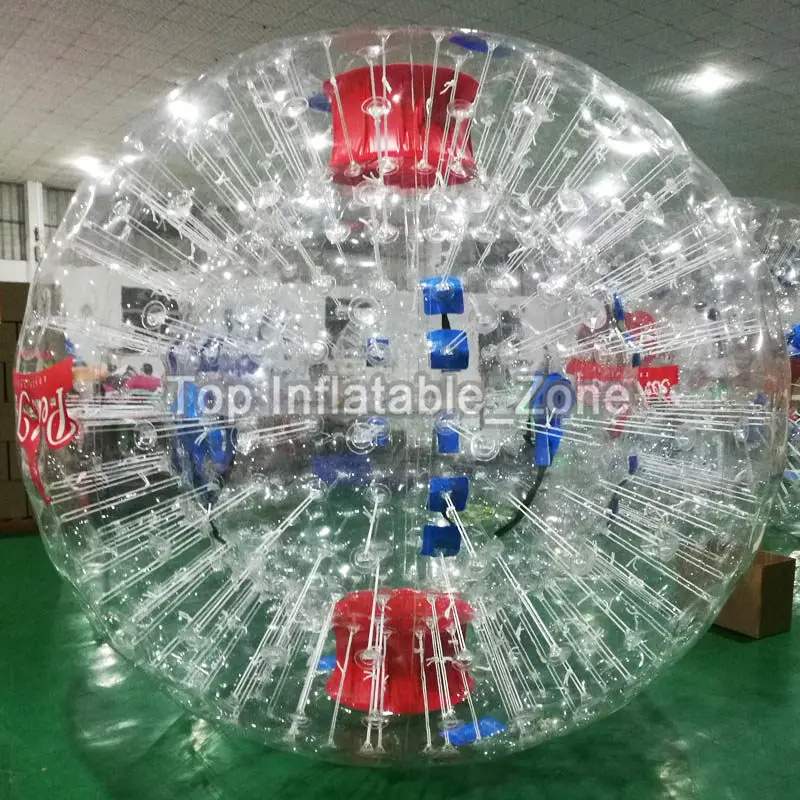 Palla gigante per criceti umani Sfera gonfiabile grande Zorb per corpo da 2,5 m per rotolare Palla Zorbing gonfiabile di alta qualità per esterni / Erba Bal