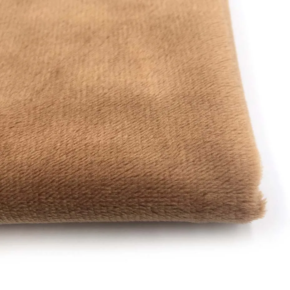 ZYFMPTEX New Arrive High Quality Super Soft Fabric For Dolls Brown Color Plush Fabric Patchwork Meter 150x50cm 1.5mm Pile Length