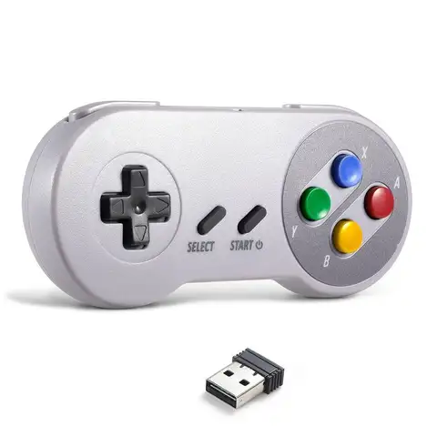 Gamepad wireless Controller remoto da 2,4 GHz Joystick USB Console per giochi SNES/NES per PC Windows 10/8/7 Raspberry Pi3
