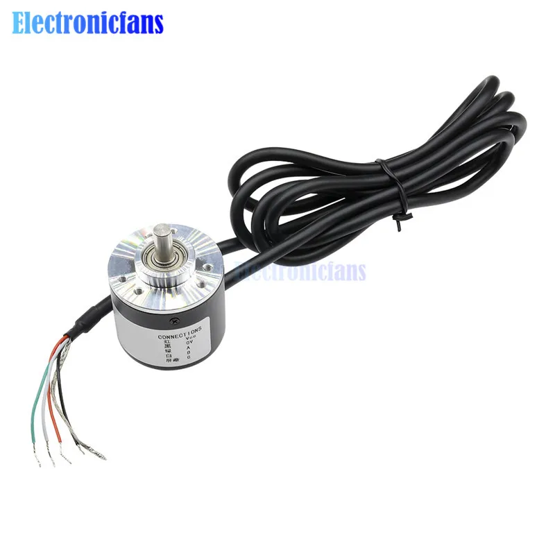 Encoder 360 / 600 P/R Photoelectric Incremental Rotary 5-24V AB 2 Phases 6mm Shaft