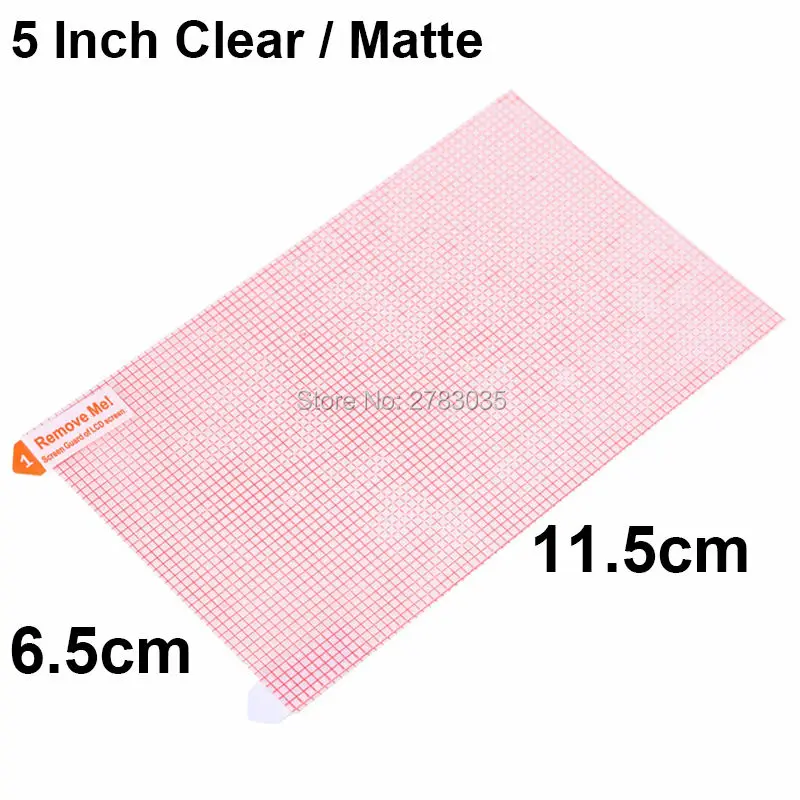 5 Cal 6.2cm * 11cm uniwersalny wyczyść błyszczący/Anti-Glare matowy DIY siatka Screen Protector ochronna folia ochronna dla 5.0 "telefon z GPS