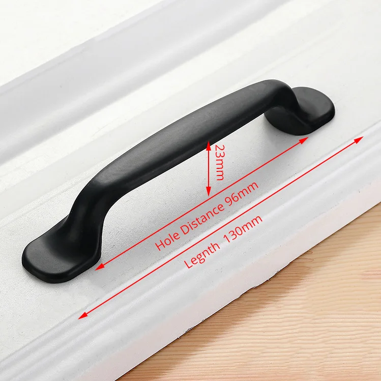 KAK 10 Stück schwarze Schrankgriffe im amerikanischen Stil aus massiver Aluminiumlegierung für Küchenschrank, Schubladenknöpfe, Möbelgriff-Hardware