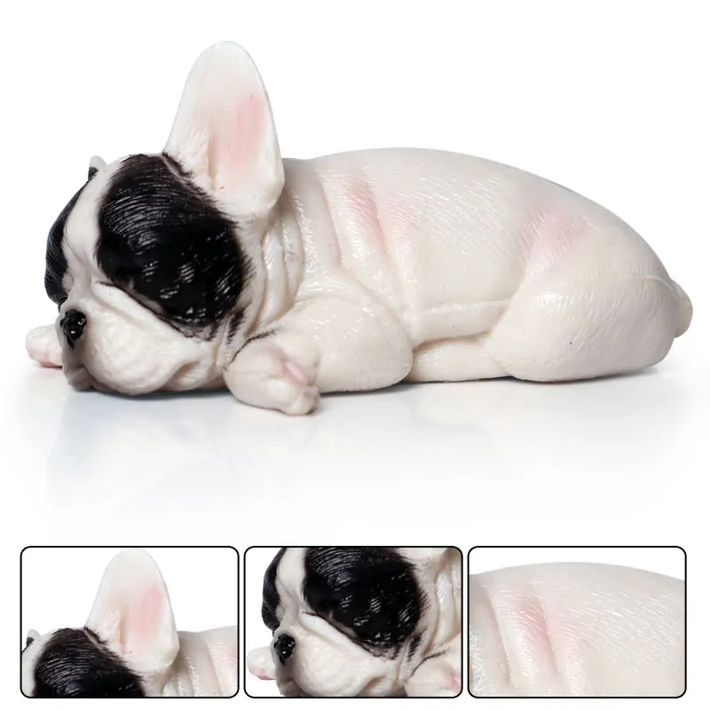 Oenux Schöne französische Bulldogge, Tiere, süßer Welpe, Schlaf, fauler Hund, Actionfiguren, Modellfigur, PVC, Heimdekoration, Bildungsspielzeug – Detail 10