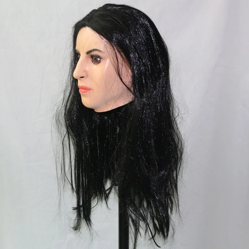

Realistic Human Face Mask Cosplay Masquerade Female Mask for crossdresser transgender