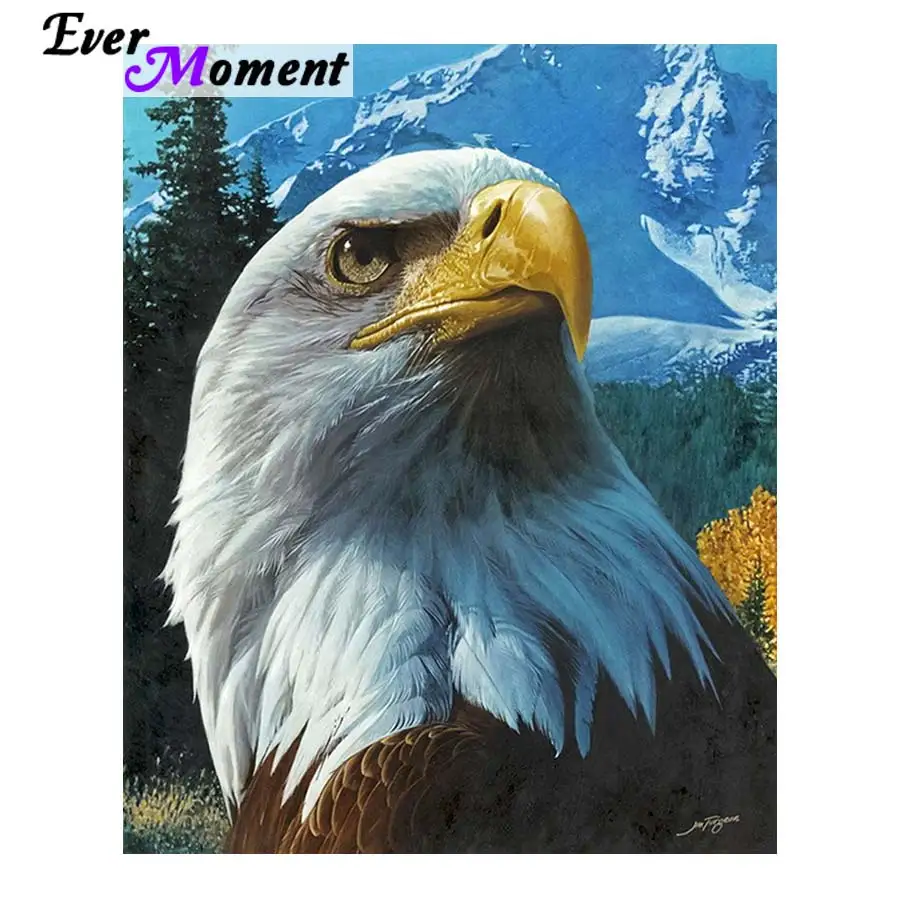 

Ever Moment DIY Diamond Painting Eagle 3D 5D Diamond Embroidery Painting Square Stones Full Layout Animal Handicraft ASF936