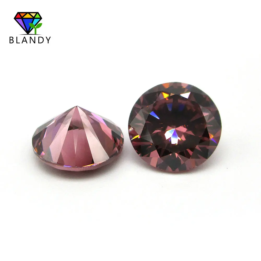 FreeShipping 1.0-2.5mm Round Shape CZ Stone 1000pcs 5A European Machine Cut Rhodolite Color Synthetic Gems Cubic Zirconia Stones