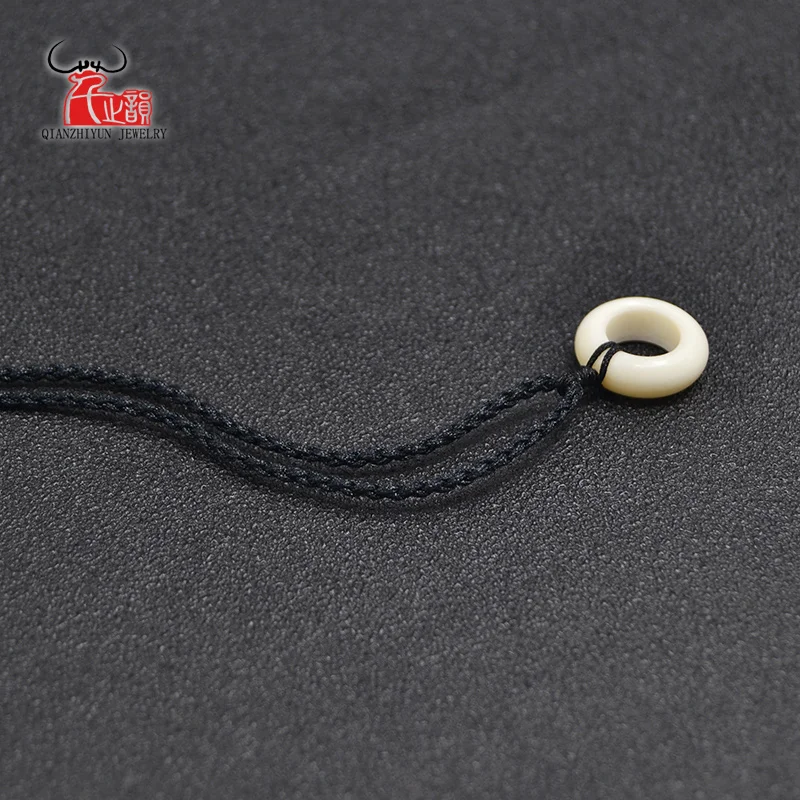 GX086 Hot Sale New Zealand Maori handmade jewelry necklace women yak bone circle pendant necklaces of surfing