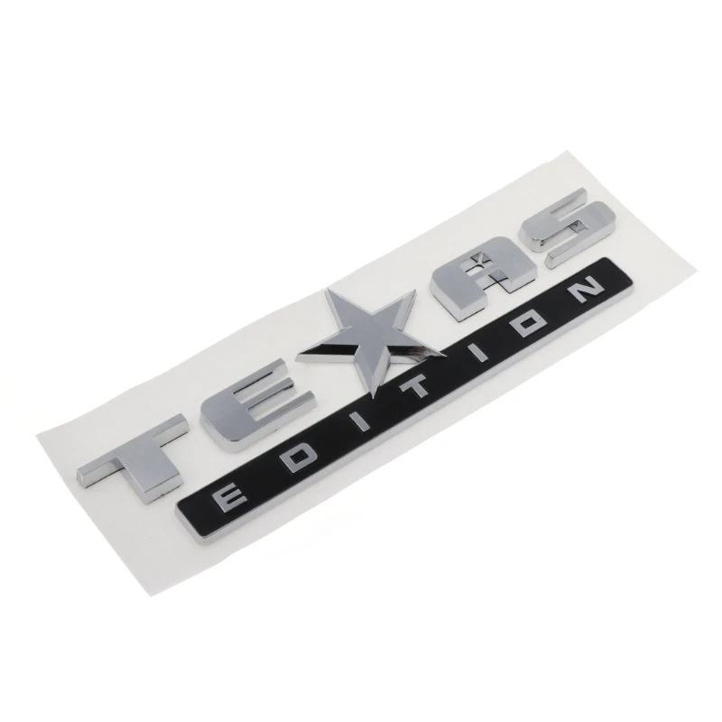 تكساس طبعة شعار ثلاثية الأبعاد العالمي لصائق شاحنة تشيفي سيلفرادو سيارة GMC موديل سييرا لملصقات السيارات #3