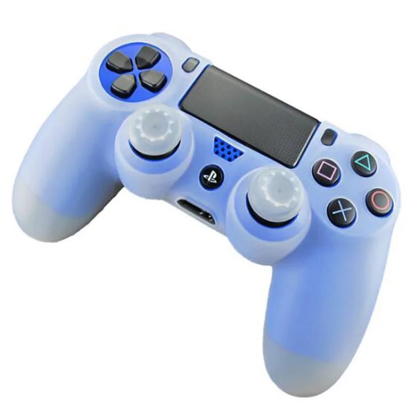 Rubber Gamepad Joystick Thumbstick Grip Cap Protective Skin Cover Case For Sony Playstation Dualshock 4 PS4 Slim Pro Controller