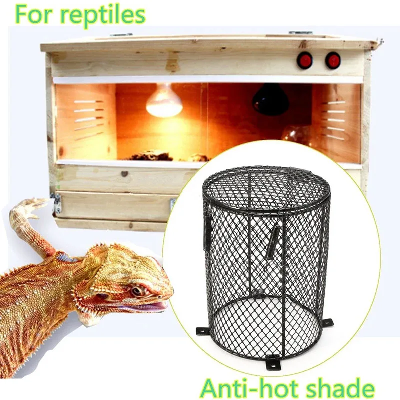 JX-LCLYL Pet Burn Prevention Reptile Anti-Scald Mesh Cover Lamp Light Bulb Lampshade