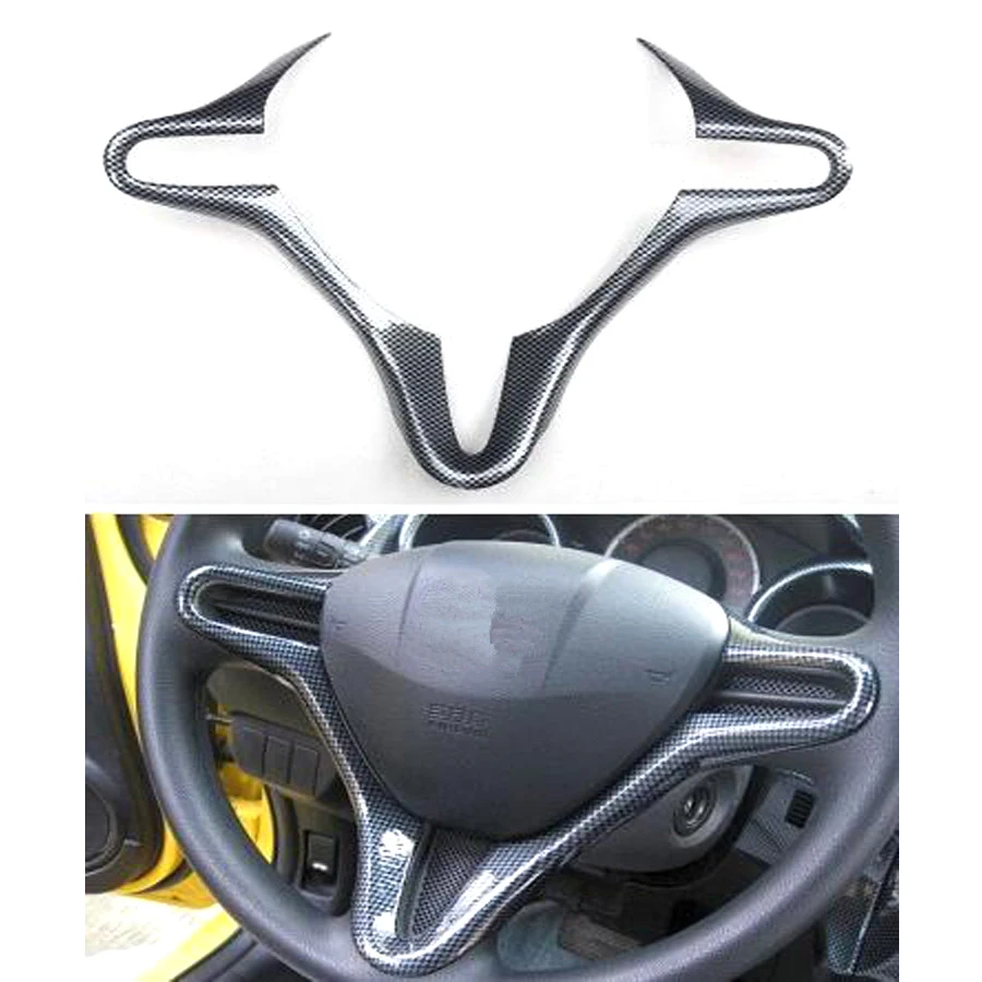 YAQUICKA Car Interior Steering Wheel Button Trim Styling Moulding Bezel Cover Sticker For Honda Civic 8th Gen 2009-2011 ABS