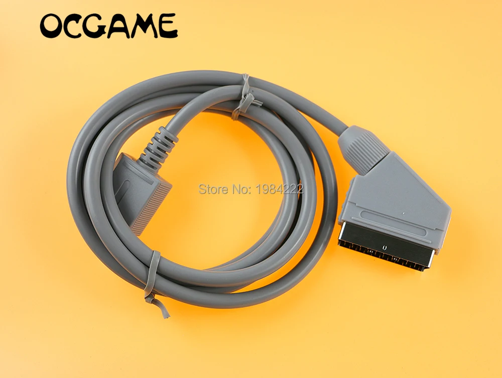 OCGAME 1pc 1.8m RGB Scart Cable HD HDTV AV Cord Cable For Wii WII U NTSC console