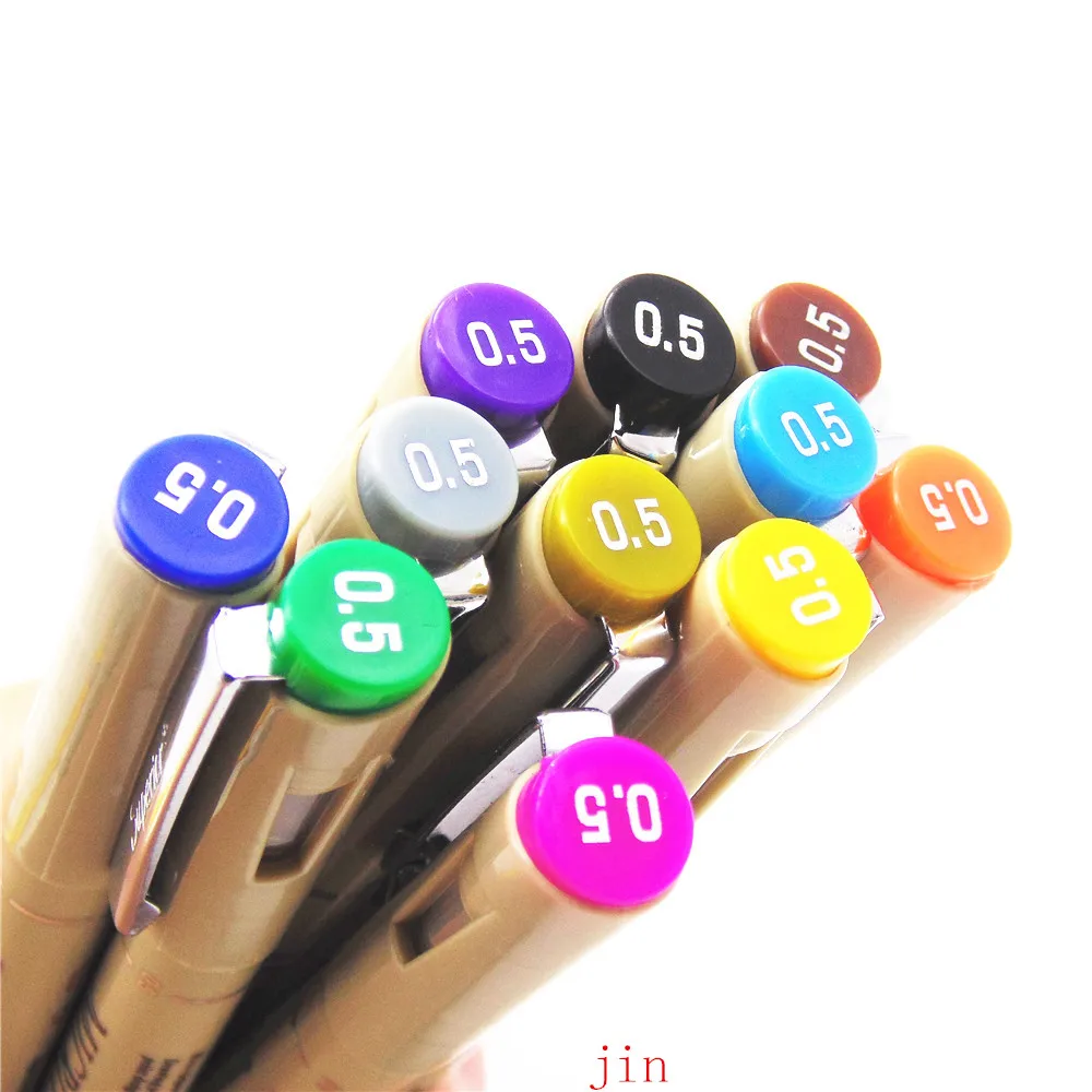 12 Colour Sketch Micron pen 0.5 mm Superior needle drawing pen Fine liner Drawing Manga Anime  Marker fine colour New