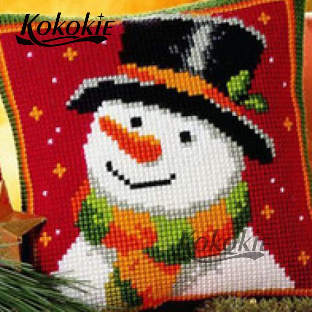 DIY cross stitch kits throw pillow Christmas decorative cushion mat fabric embroidery needlework set car decoration kit