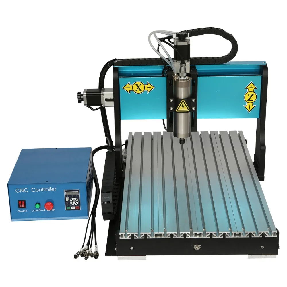 

USB 3 Axis CNC Router 6040 1.5KW Water Cooling Spindle with 2.2KW VFD + TBI SFU1605 Ballscrew for Steel Iron Engraving