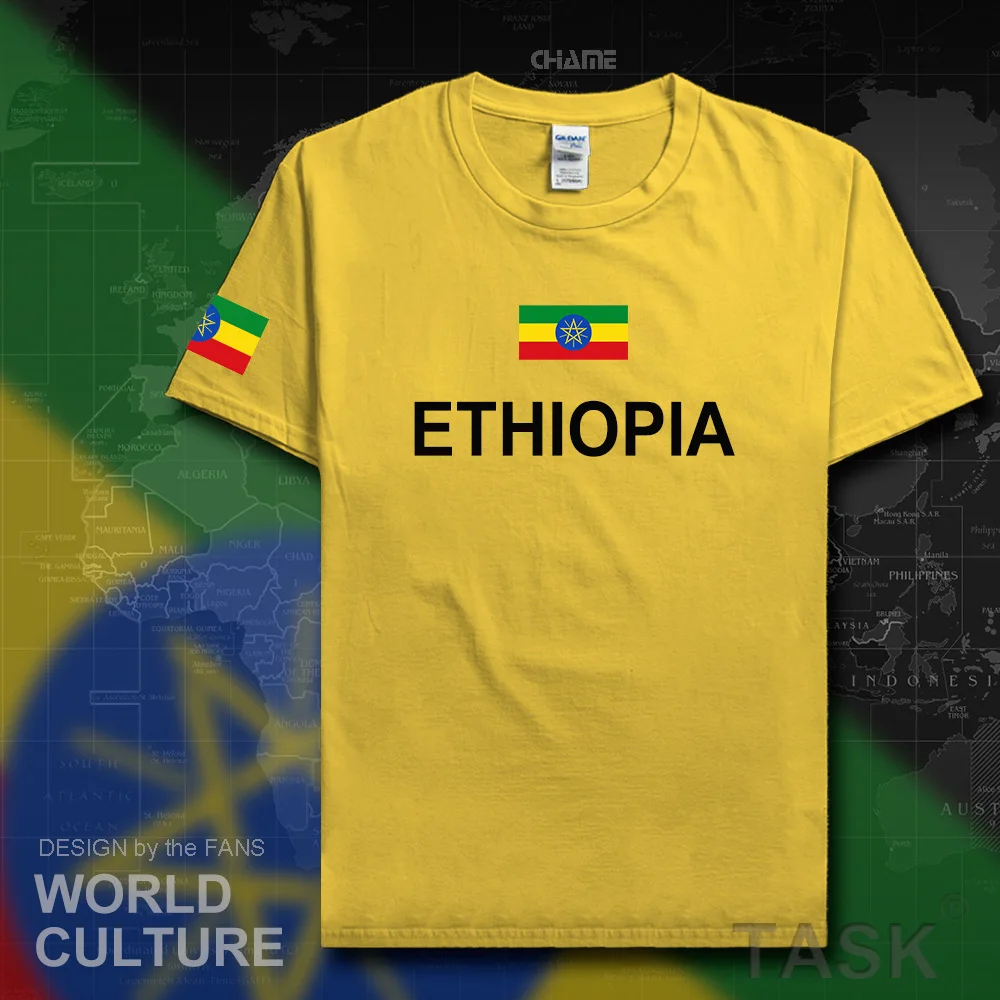 Ethiopia Ethiopian mens t shirts fashion 2017 jerseys nation team 100% cotton t-shirt clothing tee country sporting sporting ETH