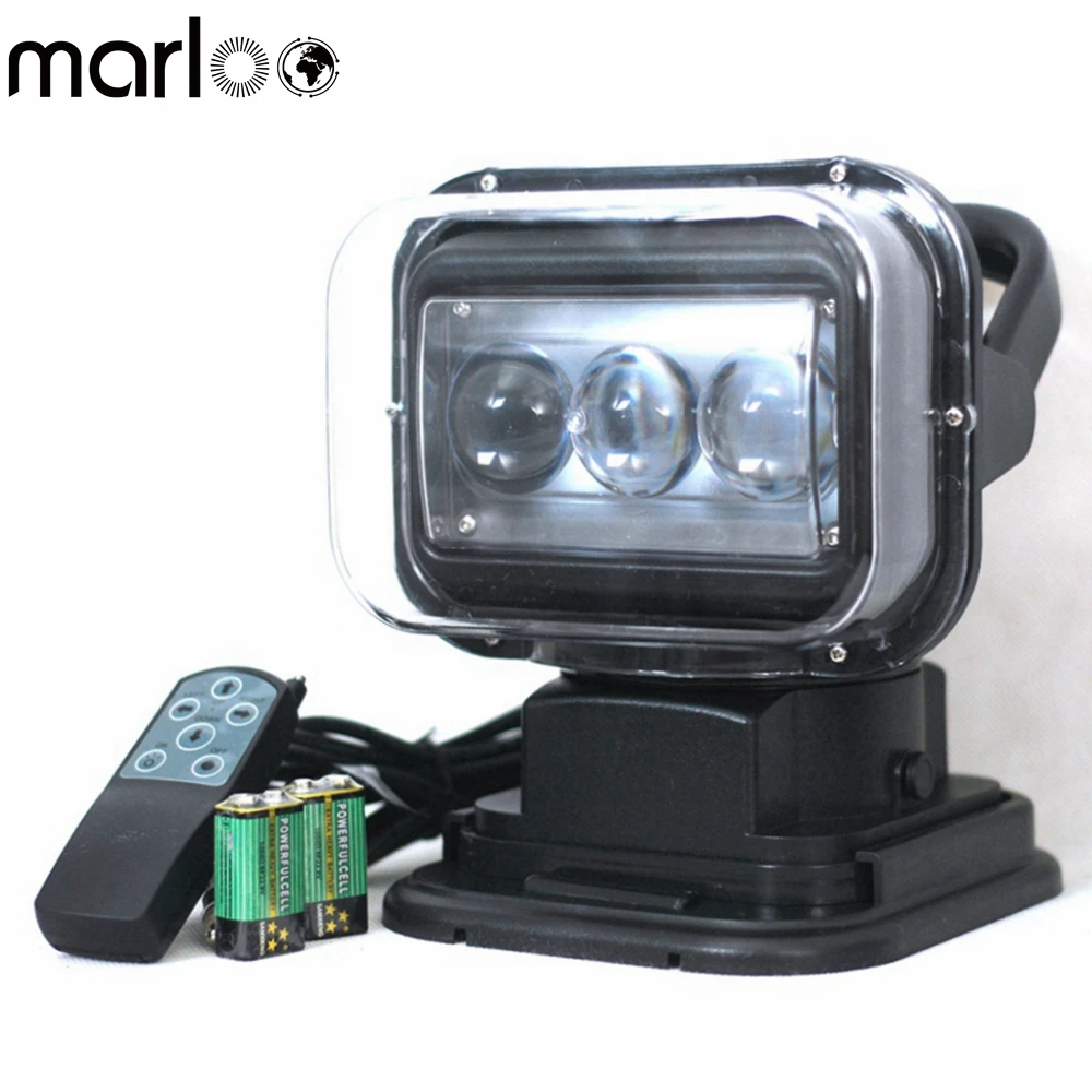 

Remote Control LED Search Light 60W Working Lamp Emergency Construction Lights for Boat Off road Car SUV Camping Garden