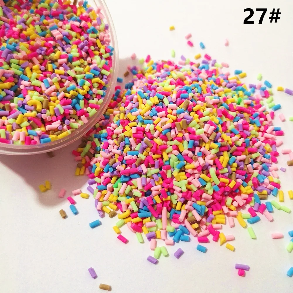 20g Polymer Clay Streusel Bunte süße gefälschte Fruchtzucker Schokoladenkorn Simulation Lebensmittel Heimdekoration Puppenhaus – Detail 27
