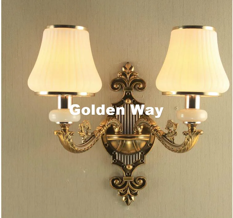 

Free Shipping European Zinc Alloy Wall Lamp The Sitting Room Hall Bedroom TV Wall Lamps Atmospheric Crystal Wall Lamp Lighting