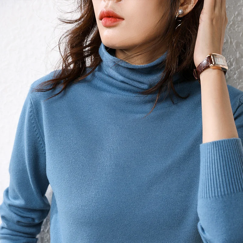 Cashmere sweater woman  fashion 2019 women turtleneck cashmere sweater women knitted pullover women sweater  Casual tops  M-XXXL