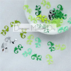 50g/lot Brilliant Spring Flower 5mm and Vine 9*14mm Flat Loose Sequins Paillette For Crafts Scrapbooking confetti decoration