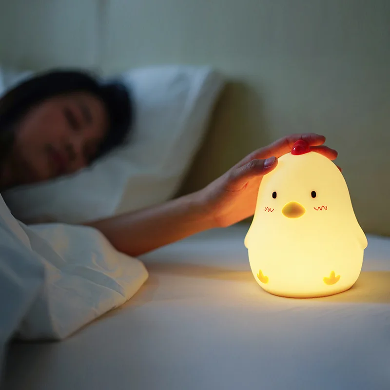 MUID early chicken wake up alarm light, charging pat silicone light with clock